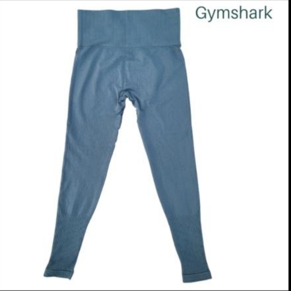 Gymshark Power Down Tight Legging Lounge Pant Gym Turquoise Blue Women Large L - Picture 3 of 8